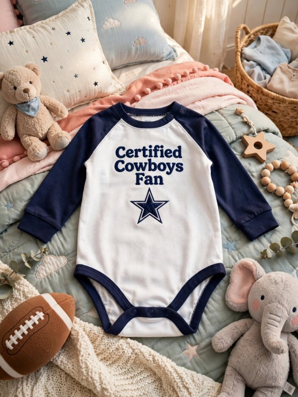 Certified Cowboys Fan Baby Bodysuit — 12M